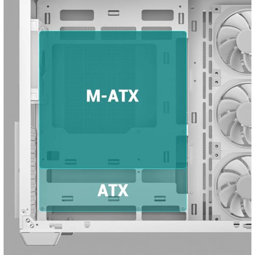 Корпус Deepcool CG530U 4F Tempered Glass без БП (R-CG530U-WHAGA4-G) White купить в Украине: Киев, Днепр, Харьков, Одесса  | Проверка совместимости, низкая цена, отзывы, характеристики от TELEMART фото