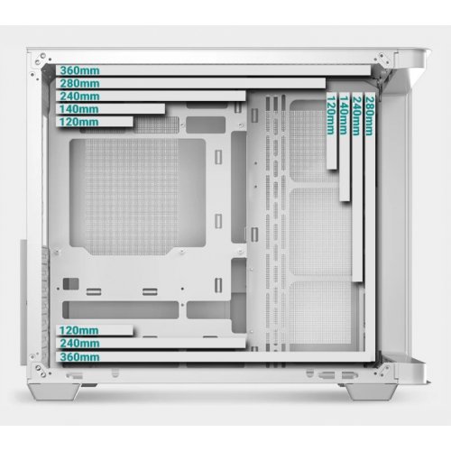 Корпус Deepcool CG530U 4F Tempered Glass без БП (R-CG530U-WHAGA4-G) White купить в Украине: Киев, Днепр, Харьков, Одесса  | Проверка совместимости, низкая цена, отзывы, характеристики от TELEMART фото