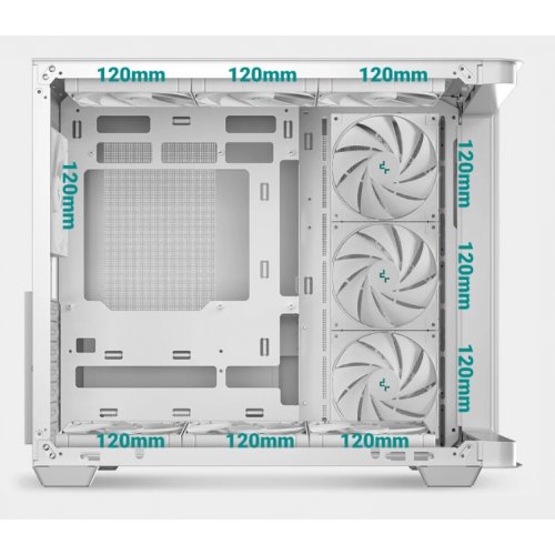 Корпус Deepcool CG530U 4F Tempered Glass без БП (R-CG530U-WHAGA4-G) White купить в Украине: Киев, Днепр, Харьков, Одесса  | Проверка совместимости, низкая цена, отзывы, характеристики от TELEMART фото