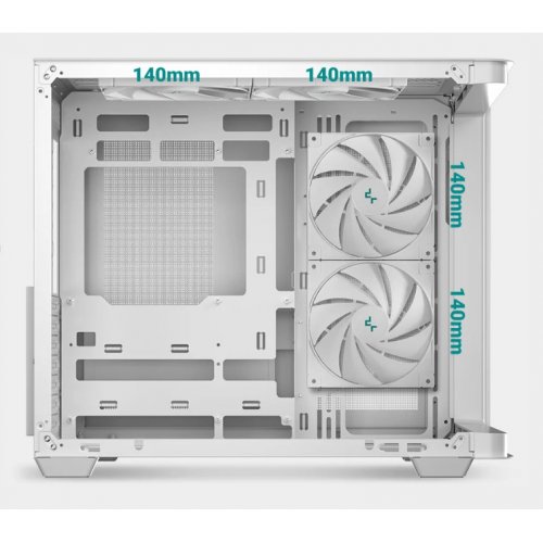 Корпус Deepcool CG530U 4F Tempered Glass без БП (R-CG530U-WHAGA4-G) White купить в Украине: Киев, Днепр, Харьков, Одесса  | Проверка совместимости, низкая цена, отзывы, характеристики от TELEMART фото