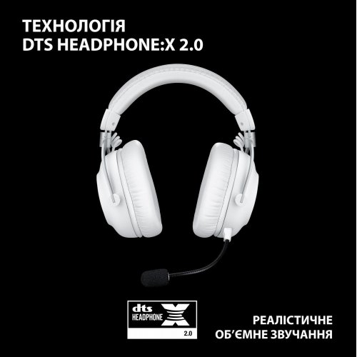 Уцінка навушники Logitech G Pro X 2 Lightspeed Wireless (981-001269) White (Розкрита упаковка, 858475) купити в Україні: Київ, Львів, Хмельницький, Тернопіль, Івано-Франківськ | Низька ціна, відгуки, характеристики від TELEMART фото