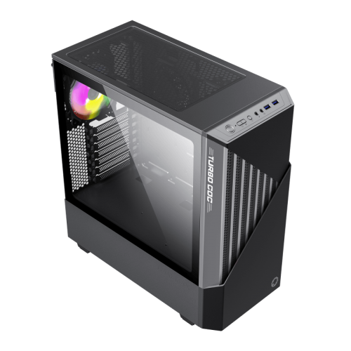 Корпус GAMEMAX Contac COC ARGB Tempered Glass без БП Black/Grey (Восстановлено продавцом, 858681) купить в Украине: Киев, Днепр, Харьков, Одесса  | Проверка совместимости, низкая цена, отзывы, характеристики от TELEMART фото