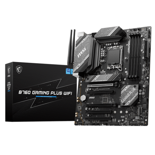 Уценка материнская плата MSI B760 GAMING PLUS WIFI (s1700, Intel B760) (Вскрытая упаковка, 858742) купить в Украине: Киев, Днепр, Харьков, Одесса  | Проверка совместимости, низкая цена, отзывы, характеристики от TELEMART фото