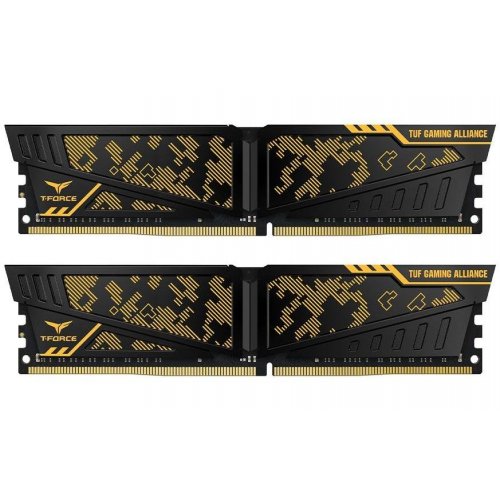 Озу Team DDR4 16GB (2x8GB) 3200Mhz Vulcan TUF Gaming Yellow (TLTYD416G3200HC16FDC01) (Восстановлено продавцом, 858856) купить в Украине: Киев, Днепр, Харьков, Одесса  | Проверка совместимости, низкая цена, отзывы, характеристики от TELEMART фото