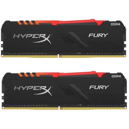 Озу HyperX DDR4 16GB (2x8GB) 3600Mhz Fury RGB (HX436C17FB3AK2/16) (Восстановлено продавцом, 858857) купить в Украине: Киев, Днепр, Харьков, Одесса  | Проверка совместимости, низкая цена, отзывы, характеристики от TELEMART фото