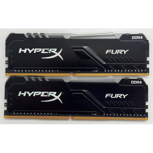 Озу HyperX DDR4 16GB (2x8GB) 3600Mhz Fury RGB (HX436C17FB3AK2/16) (Восстановлено продавцом, 858857) купить в Украине: Киев, Днепр, Харьков, Одесса  | Проверка совместимости, низкая цена, отзывы, характеристики от TELEMART фото