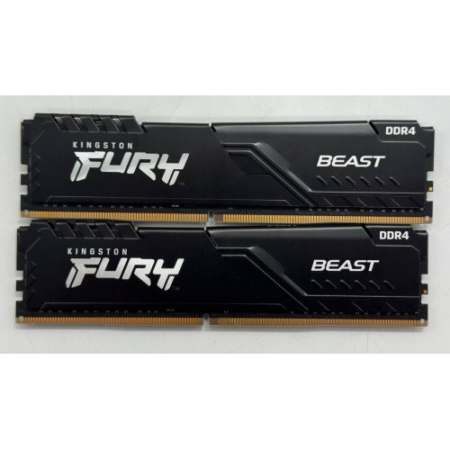 Озу Kingston DDR4 32GB (2x16GB) 3200Mhz FURY Beast Black (KF432C16BBK2/32) (Восстановлено продавцом, 858859) купить в Украине: Киев, Днепр, Харьков, Одесса  | Проверка совместимости, низкая цена, отзывы, характеристики от TELEMART фото