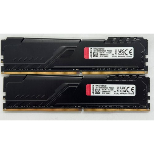 Озу Kingston DDR4 32GB (2x16GB) 3200Mhz FURY Beast Black (KF432C16BBK2/32) (Восстановлено продавцом, 858859) купить в Украине: Киев, Днепр, Харьков, Одесса  | Проверка совместимости, низкая цена, отзывы, характеристики от TELEMART фото