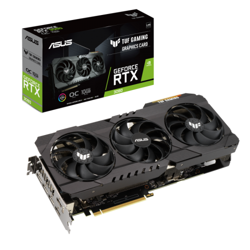 Відеокарта Asus TUF GeForce RTX 3080 Gaming OC 10240MB (TUF-RTX3080-O10G-V2-GAMING) (Відновлено продавцем, 858886) купити в Україні: Київ, Львів, Хмельницький, Тернопіль, Івано-Франківськ | Перевірка сумісності, низька ціна, відгуки, характеристики від TELEMART фото