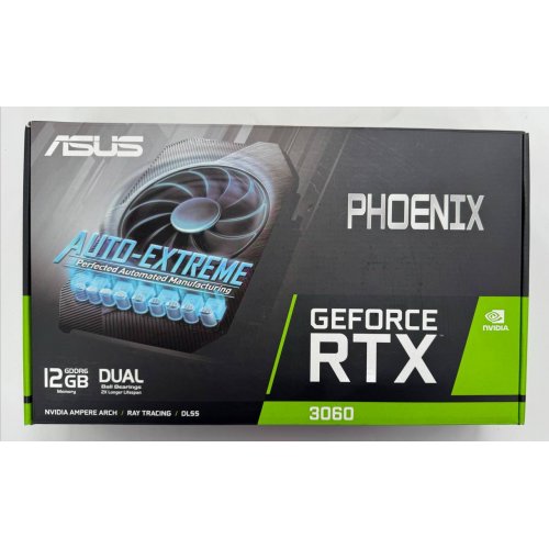 Відеокарта Asus GeForce RTX 3060 Phoenix 12288MB (PH-RTX3060-12G-V2) (Відновлено продавцем, 858935) купити в Україні: Київ, Львів, Хмельницький, Тернопіль, Івано-Франківськ | Перевірка сумісності, низька ціна, відгуки, характеристики від TELEMART фото