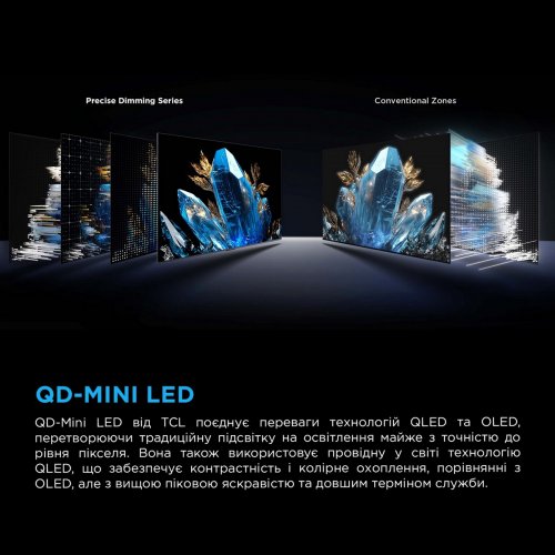 Телевізор TCL 50" 50C6KS Black купити в Україні: Київ, Львів, Хмельницький, Тернопіль, Івано-Франківськ | Низька ціна, відгуки, характеристики від TELEMART фото