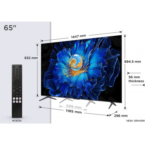 Телевізор TCL 65" 65C6KS Black купити в Україні: Київ, Львів, Хмельницький, Тернопіль, Івано-Франківськ | Низька ціна, відгуки, характеристики від TELEMART фото