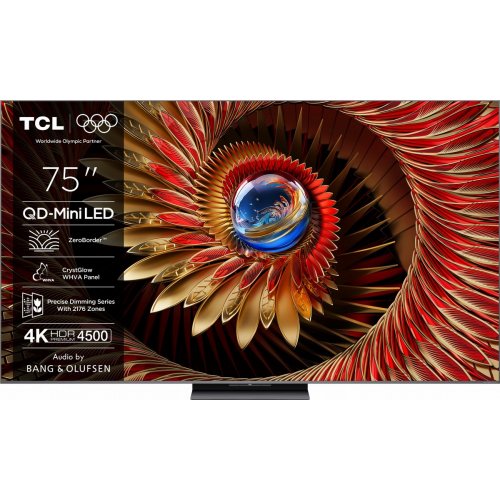 Телевизор TCL 75" 75C8K Black купить в Украине: Киев, Днепр, Харьков, Одесса  | Низкая цена, отзывы, характеристики от TELEMART фото