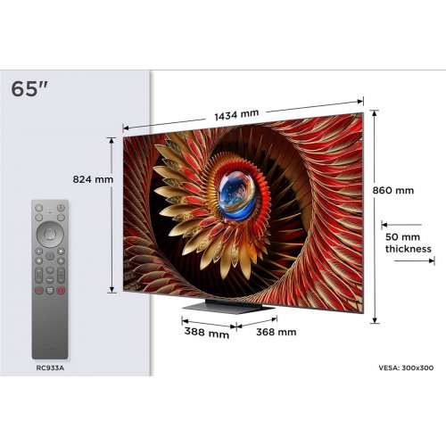 Телевизор TCL 65" 65C8K Black купить в Украине: Киев, Днепр, Харьков, Одесса  | Низкая цена, отзывы, характеристики от TELEMART фото