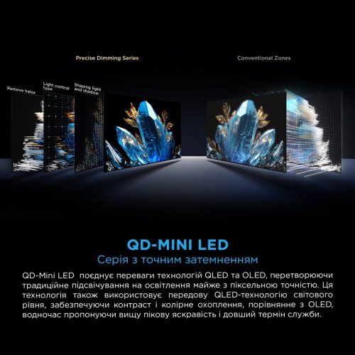 Телевизор TCL 65" 65C8K Black купить в Украине: Киев, Днепр, Харьков, Одесса  | Низкая цена, отзывы, характеристики от TELEMART фото