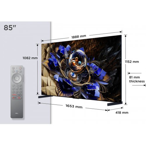 Телевизор TCL 85" 85X11K Black купить в Украине: Киев, Днепр, Харьков, Одесса  | Низкая цена, отзывы, характеристики от TELEMART фото