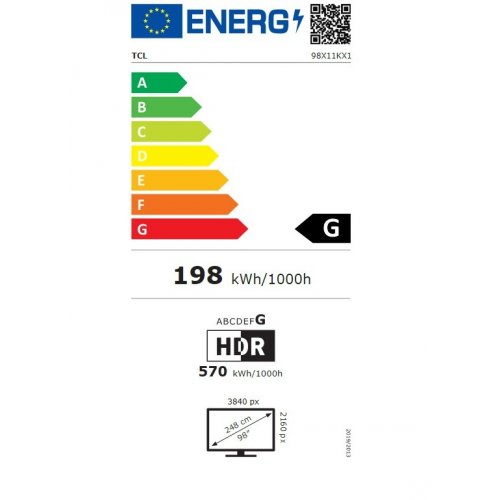 Телевизор TCL 98" 98X11K Black купить в Украине: Киев, Днепр, Харьков, Одесса  | Низкая цена, отзывы, характеристики от TELEMART фото