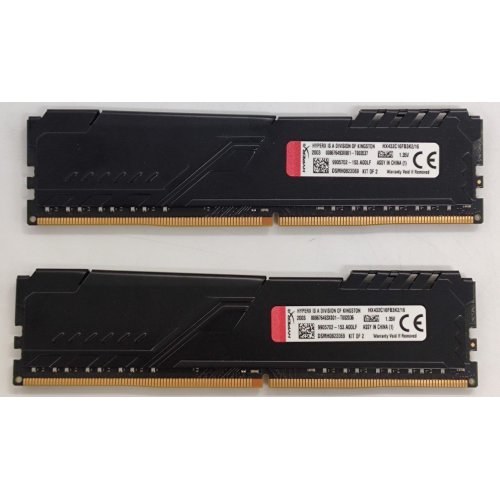 Озу HyperX DDR4 16GB (2x8GB) 3200Mhz Fury Black (HX432C16FB3K2/16) (Восстановлено продавцом, 859151) купить в Украине: Киев, Днепр, Харьков, Одесса  | Проверка совместимости, низкая цена, отзывы, характеристики от TELEMART фото