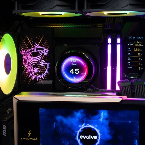 Компьютер EVOLVE Lightning Powered_by MSI (EVL-R995X3DN5090-D5128S2TBK) Black купить в Украине: Киев, Днепр, Харьков, Одесса  | Низкая цена, отзывы, характеристики от TELEMART фото