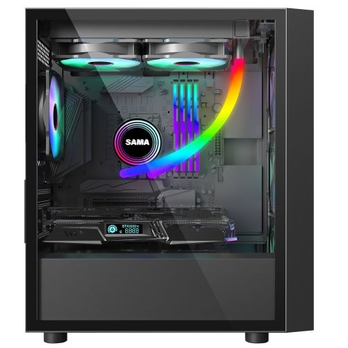 Корпус SAMA M203 без БЖ Black (Відновлено продавцем, 859228) купити в Україні: Київ, Львів, Хмельницький, Тернопіль, Івано-Франківськ | Перевірка сумісності, низька ціна, відгуки, характеристики від TELEMART фото