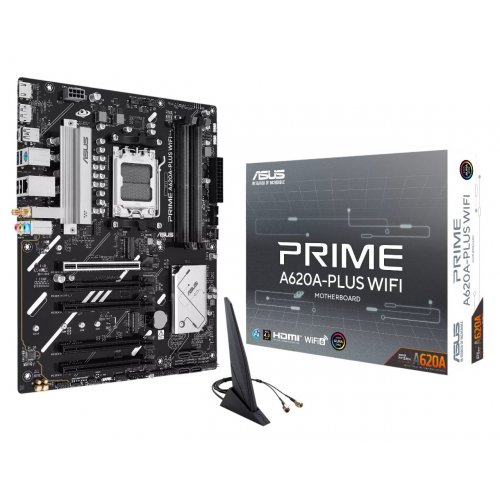 Материнская плата Asus PRIME A620A-PLUS WIFI (sAM5, AMD A620A) купить в Украине: Киев, Днепр, Харьков, Одесса  | Проверка совместимости, низкая цена, отзывы, характеристики от TELEMART фото