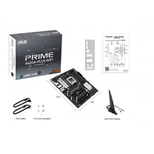 Материнская плата Asus PRIME A620A-PLUS WIFI (sAM5, AMD A620A) купить в Украине: Киев, Днепр, Харьков, Одесса  | Проверка совместимости, низкая цена, отзывы, характеристики от TELEMART фото