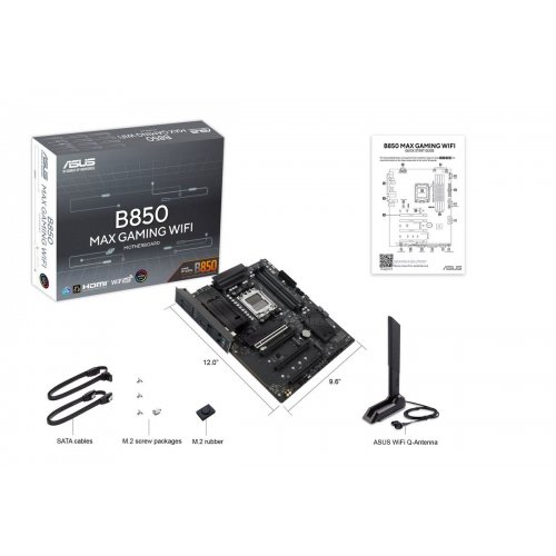 Материнська плата Asus B850 MAX GAMING WIFI (sAM5, AMD B850) купити в Україні: Київ, Львів, Хмельницький, Тернопіль, Івано-Франківськ | Перевірка сумісності, низька ціна, відгуки, характеристики від TELEMART фото