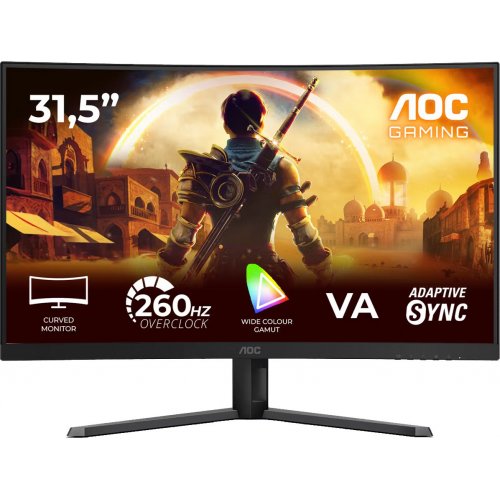 Монитор AOC 31.5" C32G42ZE Black купить в Украине: Киев, Днепр, Харьков, Одесса  | Низкая цена, отзывы, характеристики от TELEMART фото