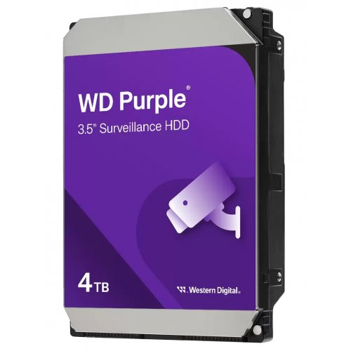 Жесткий диск Western Digital Purple 4TB 128MB 3.5" (WD44PURZ) купить в Украине: Киев, Днепр, Харьков, Одесса  | Проверка совместимости, низкая цена, отзывы, характеристики от TELEMART фото