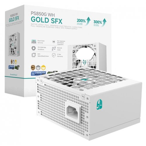 Блок живлення Deepcool GamerStorm PS850G 850W (R-PS850G-FE0W-JGEU) White купити в Україні: Київ, Львів, Хмельницький, Тернопіль, Івано-Франківськ | Перевірка сумісності, низька ціна, відгуки, характеристики від TELEMART фото