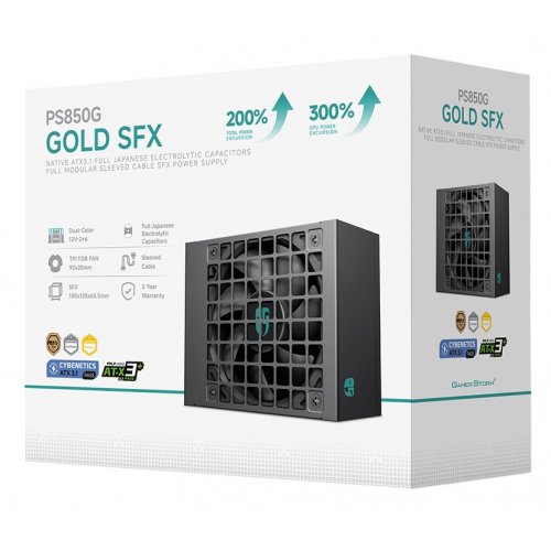 Блок живлення Deepcool GamerStorm PS850G 850W (R-PS850G-FE0B-JGEU) Black купити в Україні: Київ, Львів, Хмельницький, Тернопіль, Івано-Франківськ | Перевірка сумісності, низька ціна, відгуки, характеристики від TELEMART фото