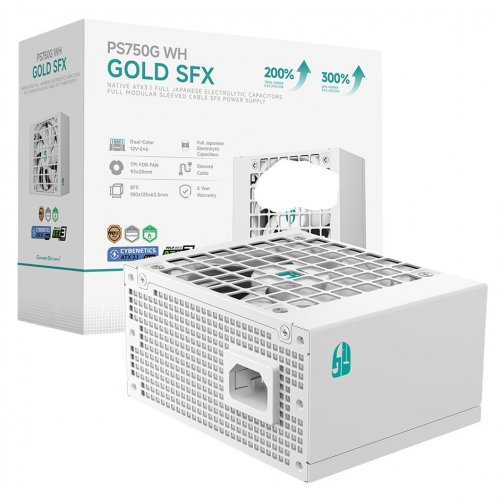 Блок питания Deepcool GamerStorm PS750G 750W (R-PS750G-FE0W-JGEU) White купить в Украине: Киев, Днепр, Харьков, Одесса  | Проверка совместимости, низкая цена, отзывы, характеристики от TELEMART фото