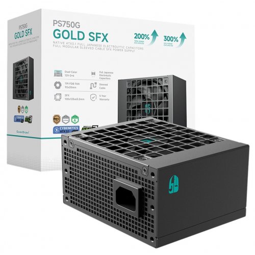 Блок питания Deepcool GamerStorm PS750G 750W (R-PS750G-FE0B-JGEU) Black купить в Украине: Киев, Днепр, Харьков, Одесса  | Проверка совместимости, низкая цена, отзывы, характеристики от TELEMART фото