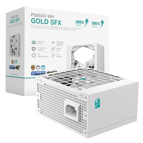 Блок живлення Deepcool GamerStorm PS650G 650W (R-PS650G-FE0W-JGEU) White купити в Україні: Київ, Львів, Хмельницький, Тернопіль, Івано-Франківськ | Перевірка сумісності, низька ціна, відгуки, характеристики від TELEMART фото