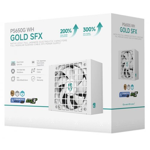 Блок живлення Deepcool GamerStorm PS650G 650W (R-PS650G-FE0W-JGEU) White купити в Україні: Київ, Львів, Хмельницький, Тернопіль, Івано-Франківськ | Перевірка сумісності, низька ціна, відгуки, характеристики від TELEMART фото