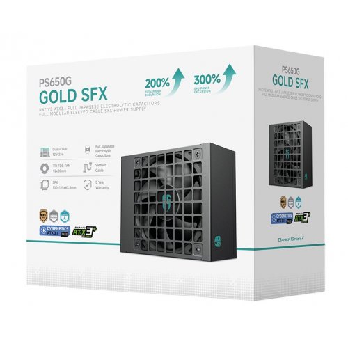 Блок живлення Deepcool GamerStorm PS650G 650W (R-PS650G-FE0B-JGEU) Black купити в Україні: Київ, Львів, Хмельницький, Тернопіль, Івано-Франківськ | Перевірка сумісності, низька ціна, відгуки, характеристики від TELEMART фото