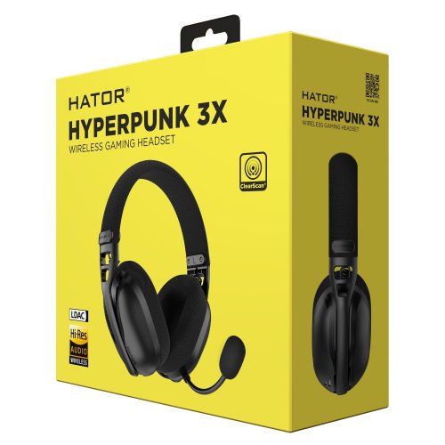Уцінка навушники HATOR Hyperpunk 3X Wireless (ESH14) Black (Розкрита упаковка, 859460) купити в Україні: Київ, Львів, Хмельницький, Тернопіль, Івано-Франківськ | Низька ціна, відгуки, характеристики від TELEMART фото
