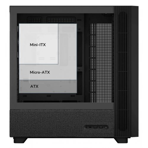 Корпус TRYX Flova F50 Tempered Glass без БП (C-F500F-FM1E-G0K) Black купить в Украине: Киев, Днепр, Харьков, Одесса  | Проверка совместимости, низкая цена, отзывы, характеристики от TELEMART фото