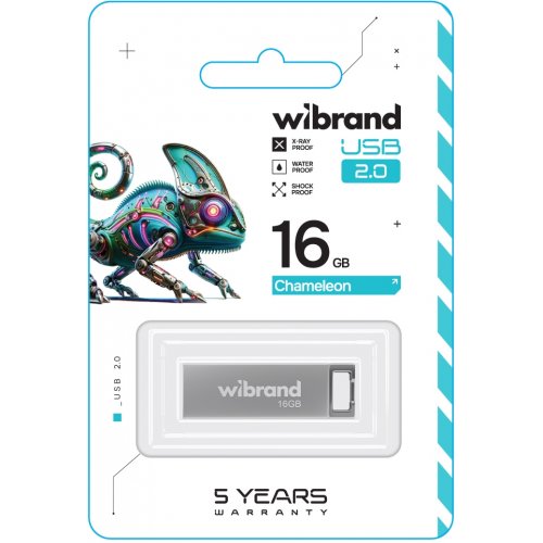 Накопитель Wibrand Chameleon 16GB USB 2.0 (WI2.0/CH16U6S) Silver купить в Украине: Киев, Днепр, Харьков, Одесса  | Низкая цена, отзывы, характеристики от TELEMART фото