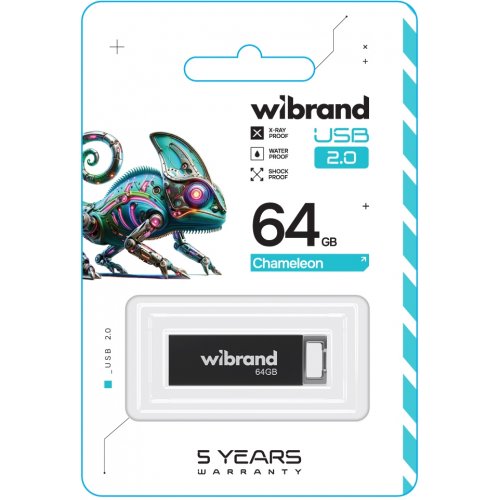 Накопитель Wibrand Chameleon 64GB USB 2.0 (WI2.0/CH64U6B) Black купить в Украине: Киев, Днепр, Харьков, Одесса  | Низкая цена, отзывы, характеристики от TELEMART фото