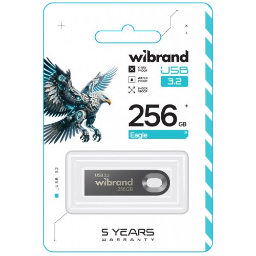 Накопитель Wibrand Eagle 256GB USB 3.2 Gen1 (WI3.2/EA256U10G) Grey купить в Украине: Киев, Днепр, Харьков, Одесса  | Низкая цена, отзывы, характеристики от TELEMART фото
