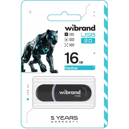 Накопитель Wibrand Panther 16GB USB 2.0 (WI2.0/PA16P2B) Black купить в Украине: Киев, Днепр, Харьков, Одесса  | Низкая цена, отзывы, характеристики от TELEMART фото