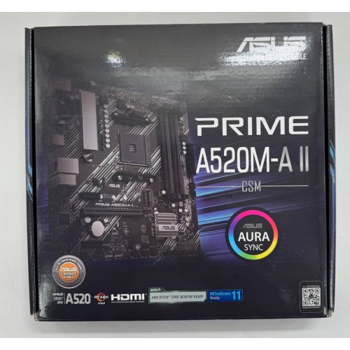 Материнська плата Asus PRIME A520M-A II/CSM (sAM4, AMD A520) (Відновлено продавцем, 859669) купити в Україні: Київ, Львів, Хмельницький, Тернопіль, Івано-Франківськ | Перевірка сумісності, низька ціна, відгуки, характеристики від TELEMART фото