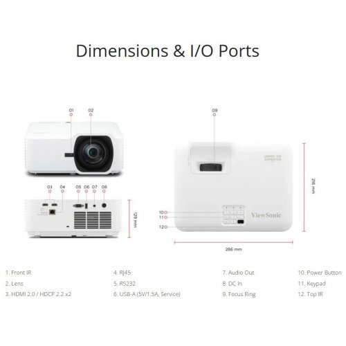 Проєктор ViewSonic LSD400HD-ST (VS20642) купити в Україні: Київ, Львів, Хмельницький, Тернопіль, Івано-Франківськ | Низька ціна, відгуки, характеристики від TELEMART фото