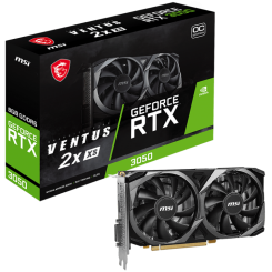 Видеокарта MSI GeForce RTX 3050 VENTUS 2X XS OC 8192MB (RTX 3050 VENTUS 2X XS 8G OC) (Восстановлено продавцом, 859696)