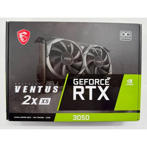 Видеокарта MSI GeForce RTX 3050 VENTUS 2X XS OC 8192MB (RTX 3050 VENTUS 2X XS 8G OC) (Восстановлено продавцом, 859696) купить в Украине: Киев, Днепр, Харьков, Одесса  | Проверка совместимости, низкая цена, отзывы, характеристики от TELEMART фото
