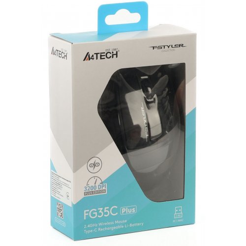 Миша A4Tech FG35C Plus Grey купити в Україні: Київ, Львів, Хмельницький, Тернопіль, Івано-Франківськ | Низька ціна, відгуки, характеристики від TELEMART фото