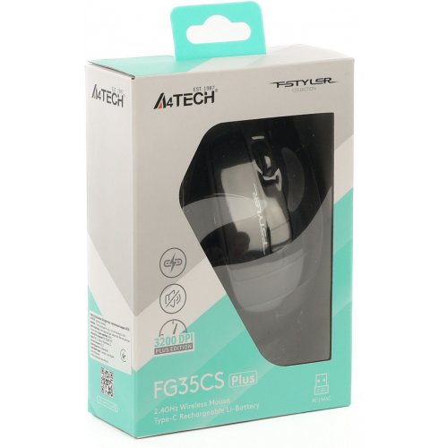 Миша A4Tech FG35CS Plus Grey купити в Україні: Київ, Львів, Хмельницький, Тернопіль, Івано-Франківськ | Низька ціна, відгуки, характеристики від TELEMART фото