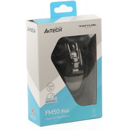 Мышка A4Tech FM50 Plus Black купить в Украине: Киев, Днепр, Харьков, Одесса  | Низкая цена, отзывы, характеристики от TELEMART фото