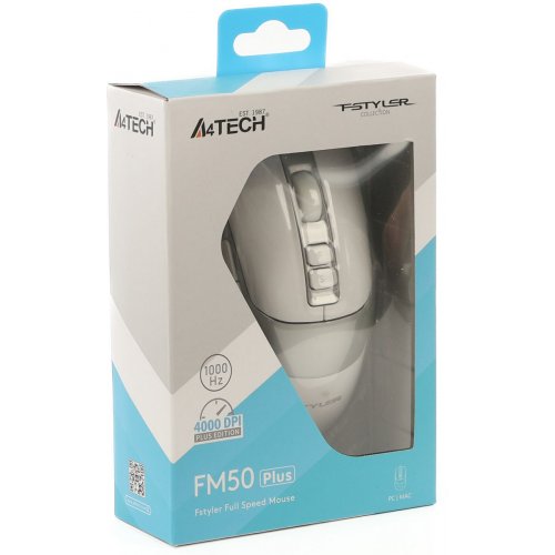 Мышка A4Tech FM50 Plus White купить в Украине: Киев, Днепр, Харьков, Одесса  | Низкая цена, отзывы, характеристики от TELEMART фото